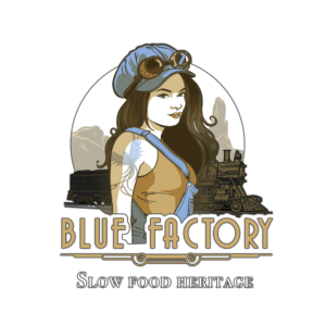 logo blue factory - restaurant barbecue Chateau-Thébaud